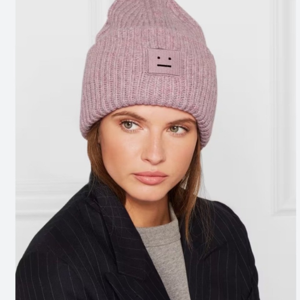 Acne Mauve Knit Beanie